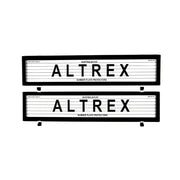 Altrex European Classic Full Size Front and Rear Black Number Plate Protectors - with Lines - 6LE