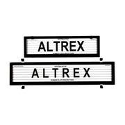 Altrex QLD, VIC & WA European Slimline / Full Size Combination Number Plate Protectors - with Lines - 6LEV