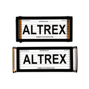 Altrex NSW Historic Black Number Plate Protectors - with Lines - 6LH