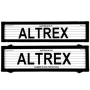 Altrex NSW & SA Black Premium Combination Number Plate Protectors - with Lines - 6LP