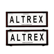 Altrex Standard Size Black Border & Red Insert Number Plate Protectors - with Lines - 6LR