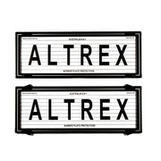Altrex Standard Size Black Border & Silver Insert Number Plate Protectors -  with Lines - 6LS