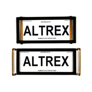 Altrex NSW Historic Black Number Plate Protector Covers - without Lines - 6NLH