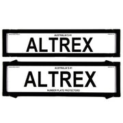 Altrex NSW & SA Premium Combination Black Number Plate Protectors - without Lines - 6NLP