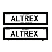Altrex NSW Premium Dual Back Black Number Plate Protectors - without Lines - 6NLPDB