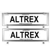 Altrex NSW Premium Dual Back Chrome Style Number Plate Protectors - without Lines - 6PCCDB