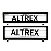 Altrex Slimline Black Number Plate Protectors - with Lines - 6PCL
