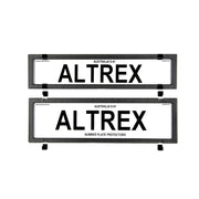 Altrex NSW & SA Premium/Slimline Silver Carbon Fibre Number Plate Protectors - without Lines - 6SESP