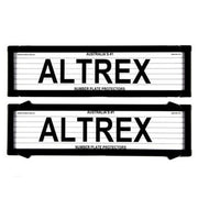 Altrex QLD, VIC, TAS, SA, WA & NT Dual Slimline Black Number Plate Protectors - with Lines - 6VSL