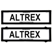 Altrex QLD, VIC, TAS, SA, WA & NT Black Dual Slimline Number Plate Protectors - without Lines - 6VSNL