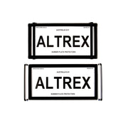Altrex NSW, VIC, TAS, QLD, US / International Black Number Plate Protectors - without Lines - 9BNL