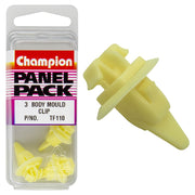 Champion Fasteners Body Mould Clips (17mm Head, 17mm Length) - Pack of 3 - TF110