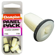 Champion Fasteners Screw Grommets (13mm Head, 18mm Length, to Suit 7mm Hole) - Pack of 6 - TF98