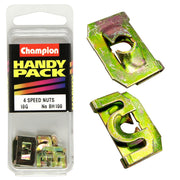 Champion Pack of 4 17.55 x 12.55 x 4.35mm Zinc Passivated Steel U-Type Captive Speed Nuts - BH100