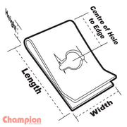 Champion Pack of 4 17.55 x 12.55 x 4.35mm Zinc Passivated Steel U-Type Captive Speed Nuts - BH100