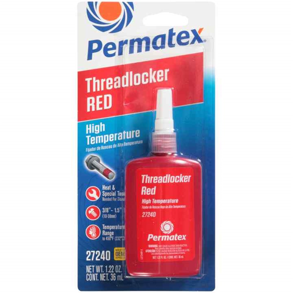 Permatex High Temperature Threadlocker - Red - 36mL - 27240 - PX27240