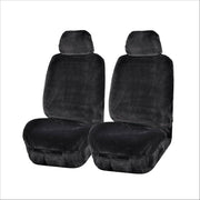 MyCar Universal Front Seat Covers Size 30/35 - Charcoal Finesse - FAUXA3508