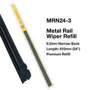 Tridon Metal Rail Wiper Refills - Narrow Back (3 Pack) 24In - MRN24-3