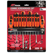 PKTool  Cr-V Phillips, Blade & Star Screwdriver Set - 18 Piece - PT30202