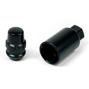 SAAS Set of 4 Splined Lock Nuts - Black, M12x1.25 Thread, Acorn Bulge Type - 923325BC