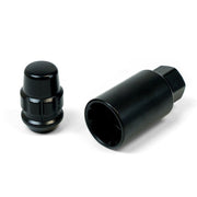 SAAS Set of 4 Splined Lock Nuts - Black, M12x1.50 Thread, Acorn Bulge Type - 923326BC
