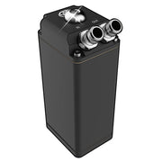 SAAS Baffled Rectangle Black Billet Oil Catch Can (600mL Capacity) - ST1010