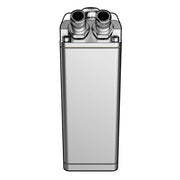 SAAS Baffled Rectangle Polished Billet Oil Catch Can (600mL Capacity) - ST1011