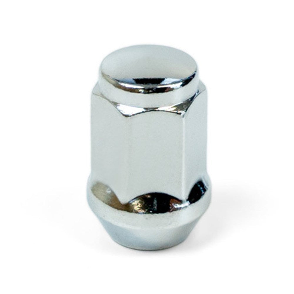 SAAS Set of 5 Wheel Nuts - 35mm Length,  Chrome, M12x1.50 Thread, Flat Head Bulge Type - 435965