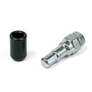 SAAS Set of 10 Small Diameter Internal Hex Wheel Nuts with Key - 33mm Length, Black, M12x1.50 Thread, Taper Seat Type - 8330610BC
