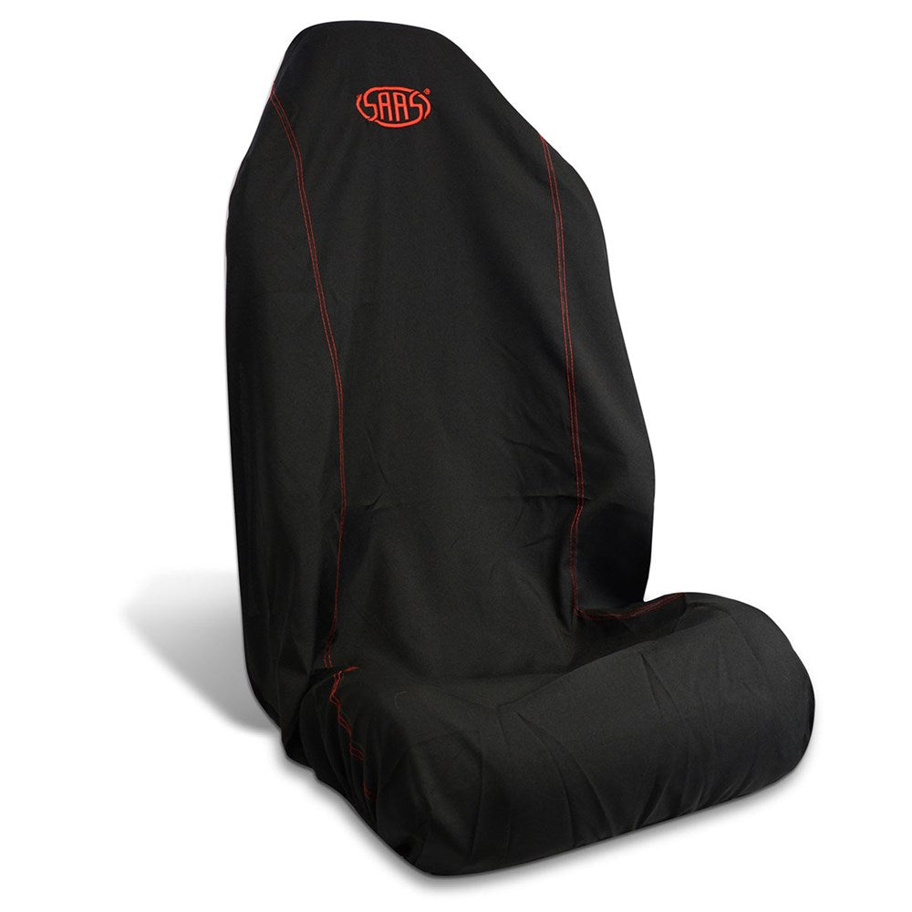 SAAS Large Throw-Over Seat Cover with Red Logo (each) - SC5010