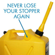 Pro Quip 15L Plastic Fast Pour Fuel Jerry Can - Diesel Yellow - 1007