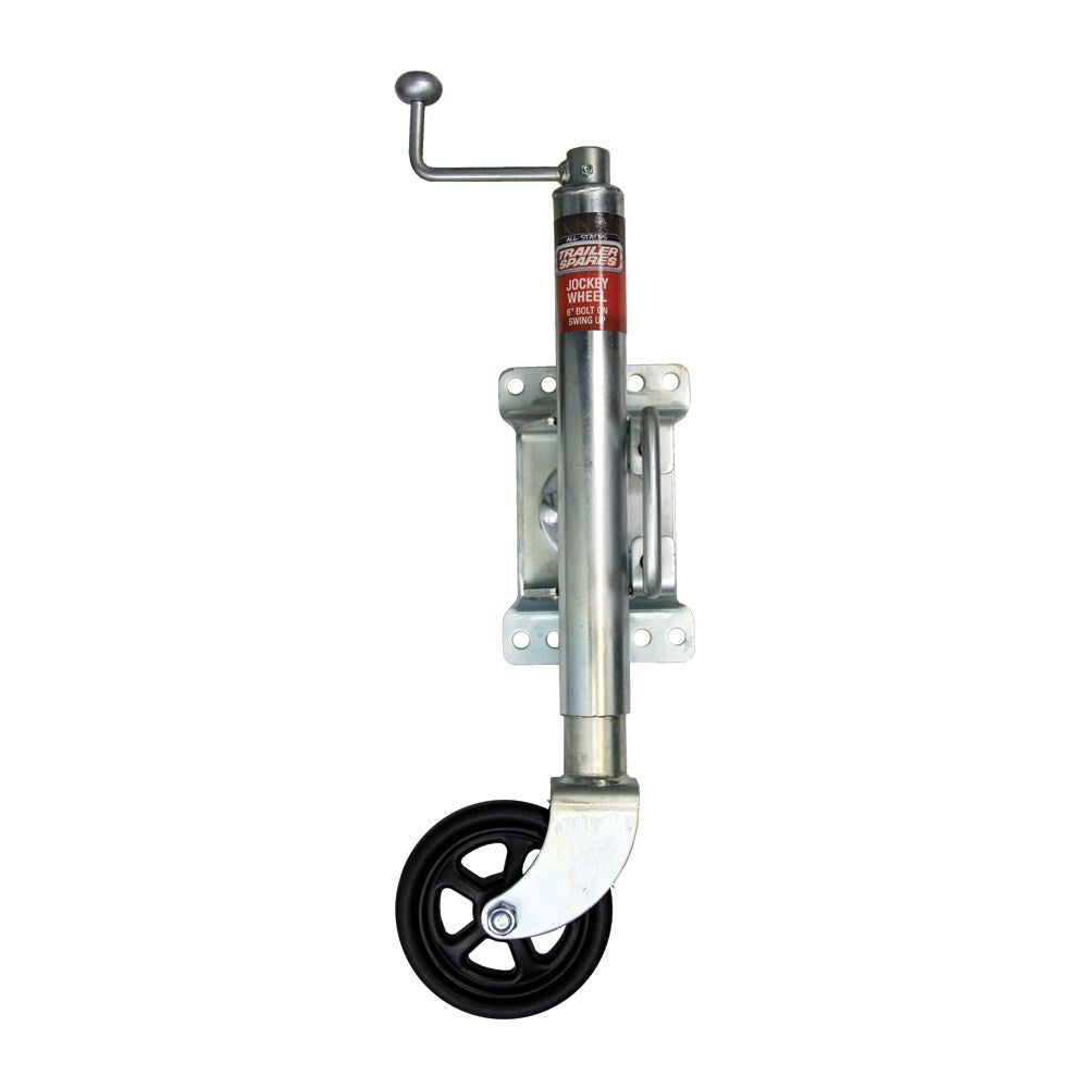 ASTSS Heavy Duty 6" Jockey Wheel with Swivel 4-Hole Bolt On Clamp (750kg) - R2112HD (Bulky Item - Freight Applies)