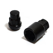 SAAS Set of 4 Splined Lock Nuts - Black, M12x1.50 Thread, Bulge Type - 913026BC