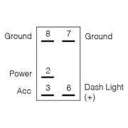 Narva 63258BL 12/24V Sealed Off/On Rocker Switch for Bilge Pump with Blue LED Illumination