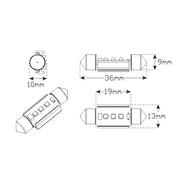 LED Autolamps FN36W 36mm White Festoon Bulb