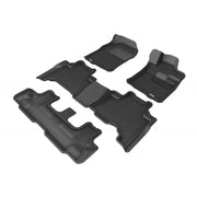 TruFit 3D to Suit Toyota Prado 150 Series 2013 - 2022 Kagu Tailor Made 3-Row Set of Black Rubber Floor Mats  - 3D-TPRA13WAGBK  (Bulky Item - Freight Applies)