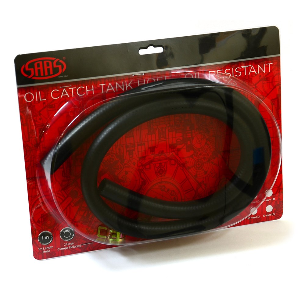 SAAS 1 Metre Oil Resistant Hose 12mm (1/2") ID with Pair of Clamps - SRH12