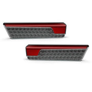LED Autolamps 355BARWM-2 Set of LED Rear Combination Lamps - Black Design with Diffused Tail, Sequential Indicator, Stop, Reverse and Inbuilt Reflector