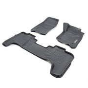 TruFit 3D to Suit Toyota Land Cruiser 79 Series Dual Cab 2007 Onwards Maxtrac Tailor Made Front and Rear Set of Black Rubber Floor Mats - 3D-TLC70P4BKMAX  (Bulky Item - Freight Applies)