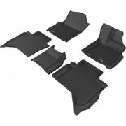 TruFit 3D to Suit October 2015 Onwards/8th Gen Toyota Hilux Dual/Crew Cab with Auto Transmission Only Kagu Tailor Made Front and Rear Black Rubber Floor Mats - 3D-THIL15AP4BK  (Bulky Item - Freight Applies)