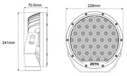 ZETA Pair of 9 inch 145W Driving Lights with Osram LEDs - ZETA09 (Bulky Item - Freight Applies)