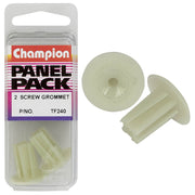 Champion Fasteners Screw Grommets (22mm Head, 20mm Length, to Suit 12mm Hole) - Pack of 2 - TF240
