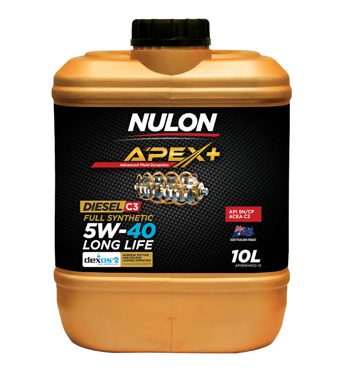 Nulon APX5W40D2-10 Apex+ 5W-40 Full Synthetic Long Life dexos2 SN/CF/C3 DPF Suitable Diesel Engine Oil 10L (Pickup Only)