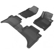 TruFit 3D to Suit Mitsubishi Triton Dual Cab MQ2-MR 2017-2022 Kagu Tailor Made Front and Rear Set of Black Rubber Floor Mats - 3D-MITRI17P4BK  (Bulky Item - Freight Applies)
