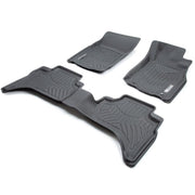 TruFit 3D to Suit 2017 Onwards MQ2 MR Mitsubishi Triton Dual/Crew Cab (Manual or Electric Seats) Maxtrac Heavy Duty Front and Rear Black Rubber Floor Mats - 3D-MITRI17P4BKMAX (*Bulky Item, Freight Charges Apply) (Bulky Item - Freight Applies)