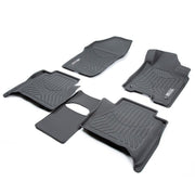 TruFit 3D to Suit Nissan Navara NP300 Dual Cab 2017-2020 Maxtrac Tailor Made Front and Rear Set of Black Rubber Floor Mats - 3D-NNAV17P4BKMAX  (Bulky Item - Freight Applies)