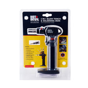Hot Devil 3-in-1 Butane Powered Soldering Iron and Blow Torch with Rotating Head - HD909 (Pickup Only)