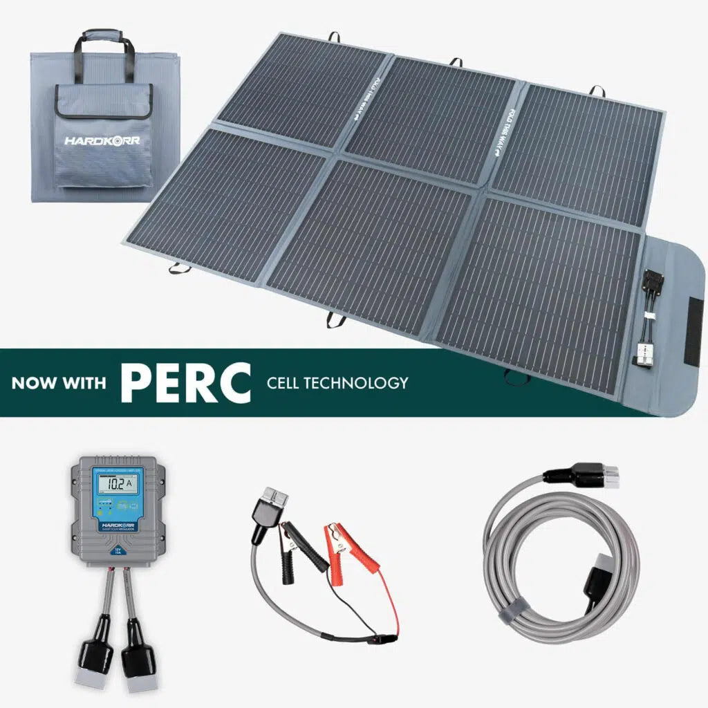 HardKorr HKPSOLBL200 200W Portable Solar Blanket with 15A Smart Lithium Battery Compatible Regulator (Bulky Item - Freight Applies)