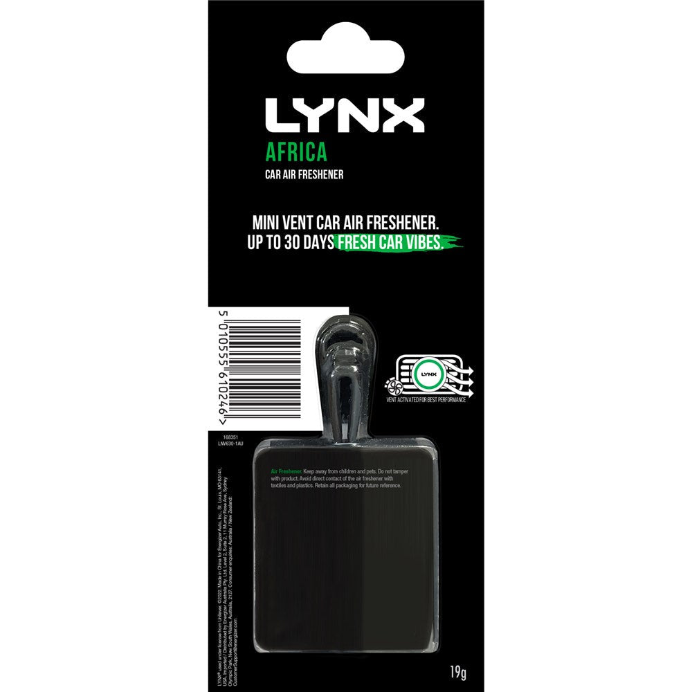 Lynx Mini Vent Air Freshener - Africa (Single) - E304189100