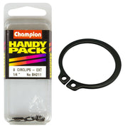 Champion Pack of 8 1/4 Steel External Shaft Circlips - BH211